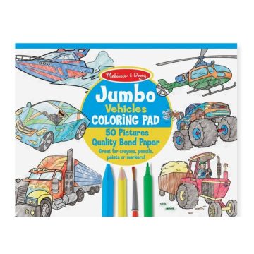 Melissa & Doug Kreatív játék, Jumbo színező, járművek