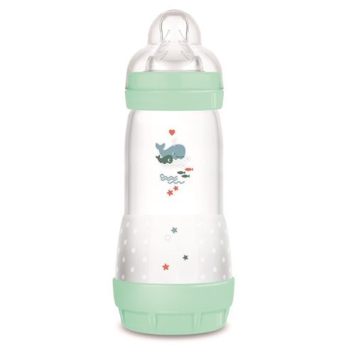 MAM Anti-Colic Műanyag Cumisüveg 320 ml 4m+ - Menta Bálna