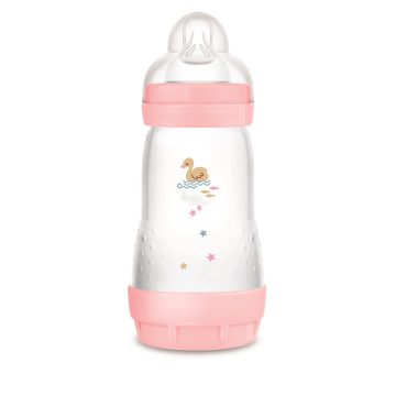   MAM Anti-Colic Műanyag Cumisüveg 260 ml - Rózsaszín Kacsa