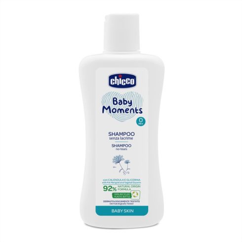 Chicco Baby Moments Sampon könnymentes 200 ml, körömvirággal és növényi glicerinnel