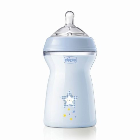 Chicco NaturalFeeling 330 ml cumisüveg - Kék Csillag