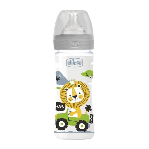 Chicco Well-Being 250 ml cumisüveg - szürke