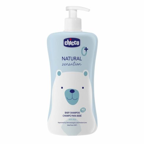 Chicco Natural Sensation Sampon könnymentes 500ml, Aloéval, édes mandulaolajjal és betadinnal dúsított