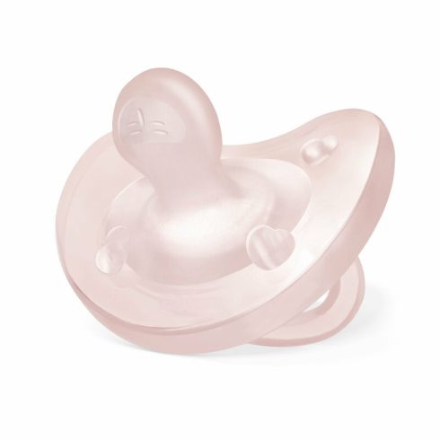 Chicco Physio Soft szilikon cumi 0-6hó - Halvány Pink