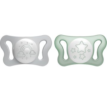   Chicco PhysioForma® Micro éjszakai minicumi 0-2 hó - Zöld csillag/Szürke felhő