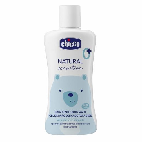 Chicco Natural Sensation Gyengéd babafürdető 200 ml, Aloe és Kamilla kivonattal