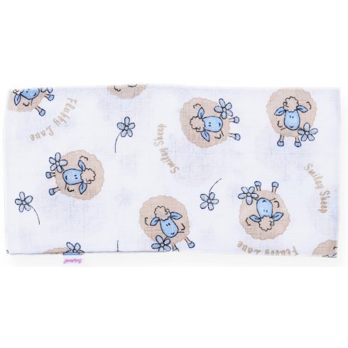 Baby Bruin Nyomott Mintás Textil Pelenka 2 db-os - Kék Bárány