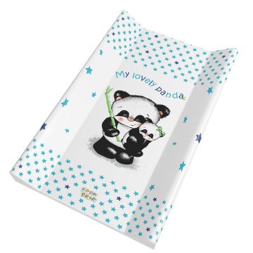   Babastar merev pelenkázólap 50x80cm - Kék Panda mama kicsinyével